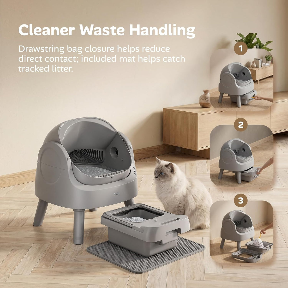 Mimfam self-cleaning litter box feature image