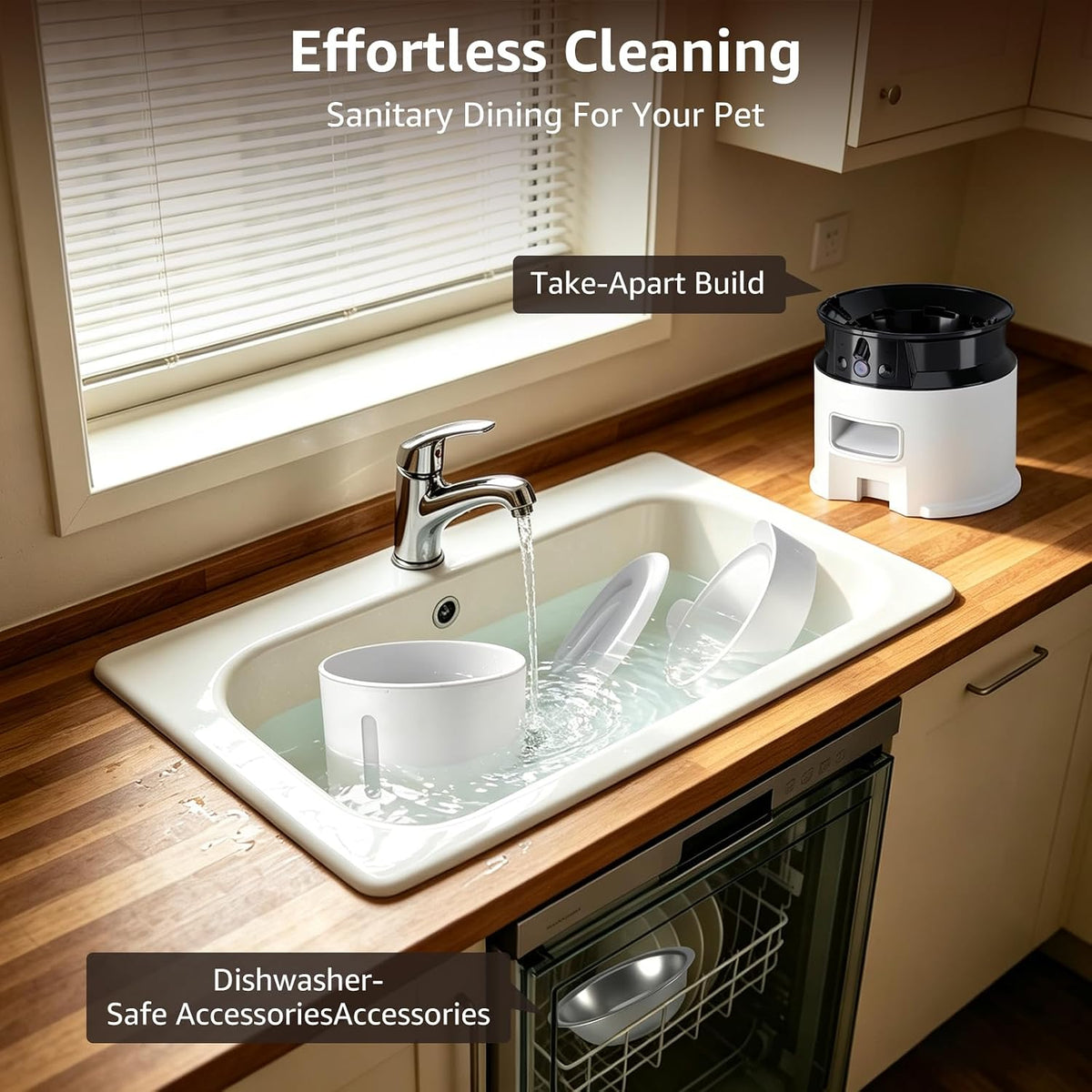 Automatic Cat Feeder with 2K Dual Cameras, 5G Wifi Smart Cat Food Dispenser with Night Vision 4MP, 2-Way Audio, App Control, 4L Auto Pet Feeder for Cats, Small Dogs & Multi-Cat Families