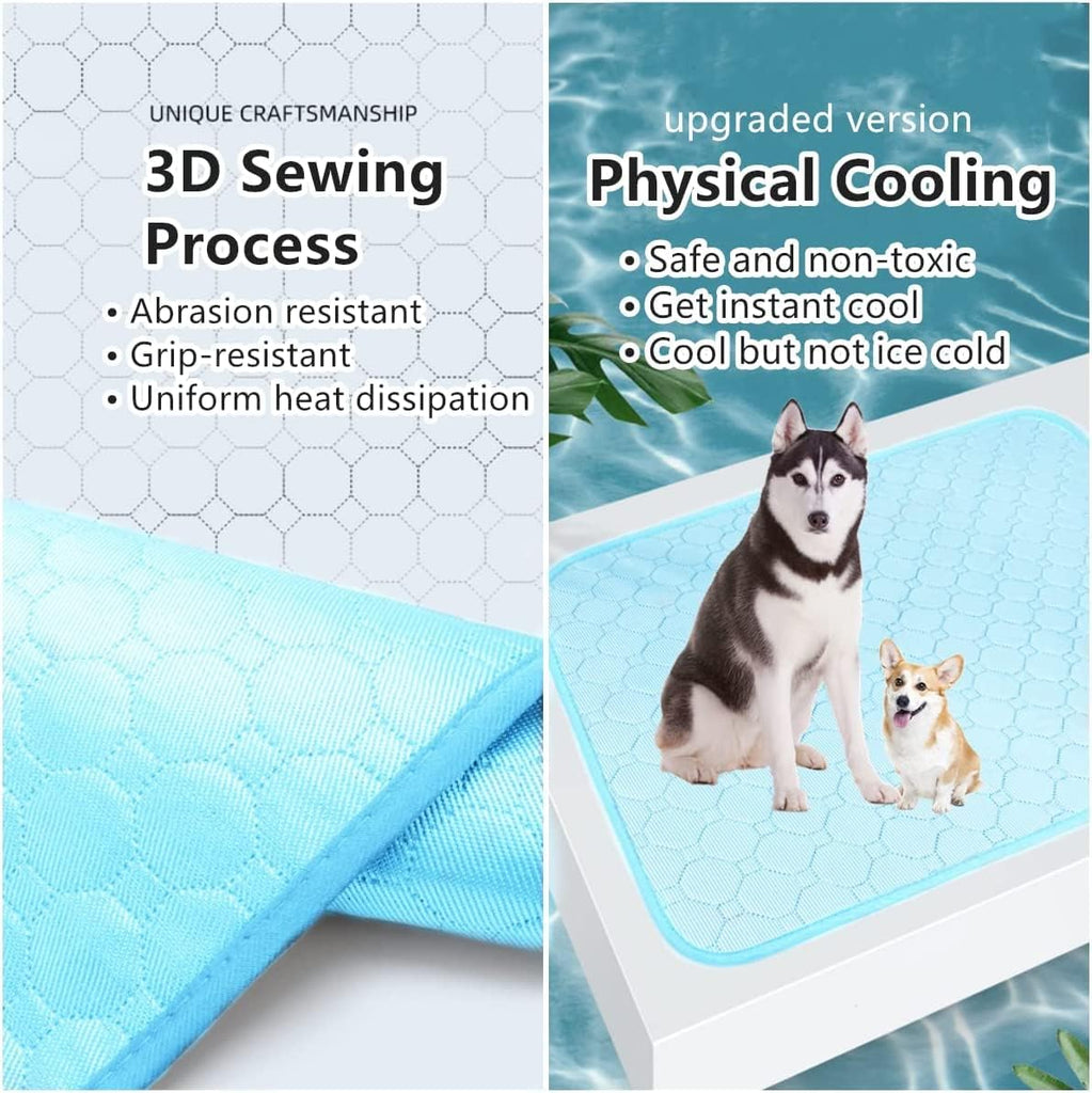 Pet Cooling Mat, 2X-Large, 27.5 X 39.0 In, Mesh, No Water or Electricity Needed, Safe, Portable, Foldable, Easy to Use, Designed for Large Dogs and Cats, 3 Years Warranty