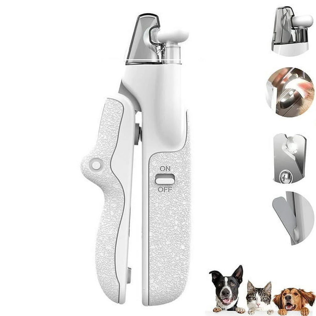 Dog Nail Clipper, Cat Nail Clippers Dog Claw Trimmer with LED Light, Sharp and Durable Blade Dog Nail Trimmers, Claw Trimming Tool for Dog Cat